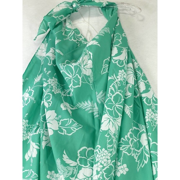 Vintage 70s - Hilo Hatties Pareau Mint Hibiscus Floral Dress - Original New Tags - Picture 10 of 15